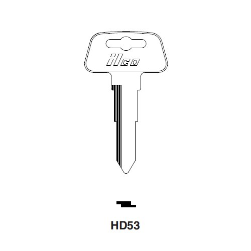 Ilco HD53 uncut key blank for Honda Motorcycles