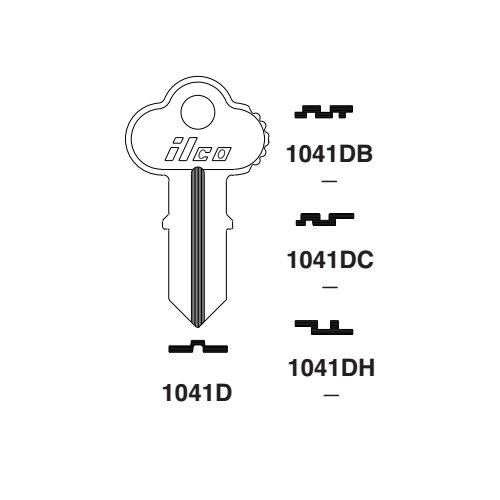 Ilco 1041DH uncut key blank for Chicago