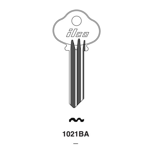 Ilco 1021BA uncut key blank for Barrows
