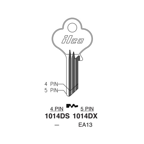 Ilco 1014DS uncut key blank for Eagle Lock