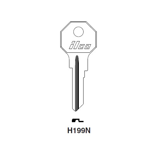 Ilco H199N uncut key blank for Renault