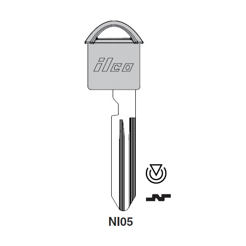 Ilco NI05T uncut key blank
