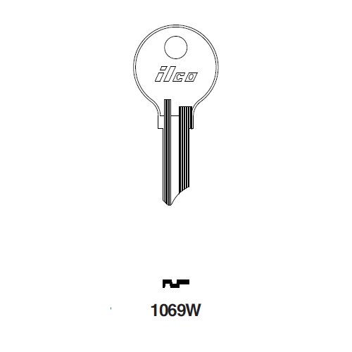 Ilco 1069W uncut key blank for National Cabinet
