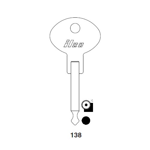 Ilco 138 uncut key blank for Lloyd