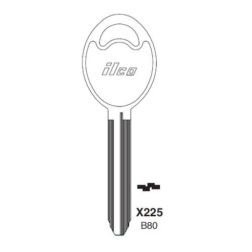 Ilco X225 uncut key blank for Geo