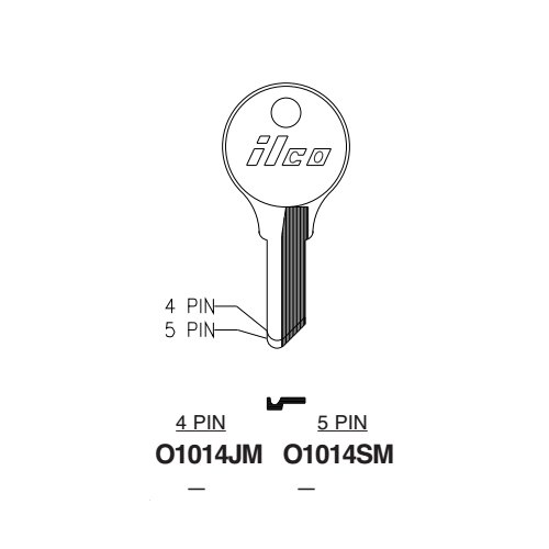 Ilco O1014SM uncut key blank for Eagle Lock