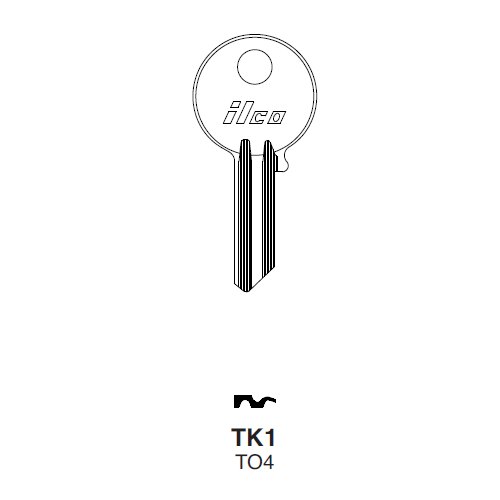 Ilco TK1 uncut key blank for Tok