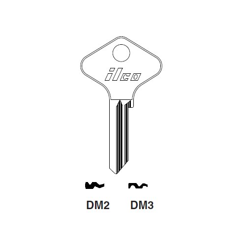 Ilco DM2 uncut key blank for Porsche, VW