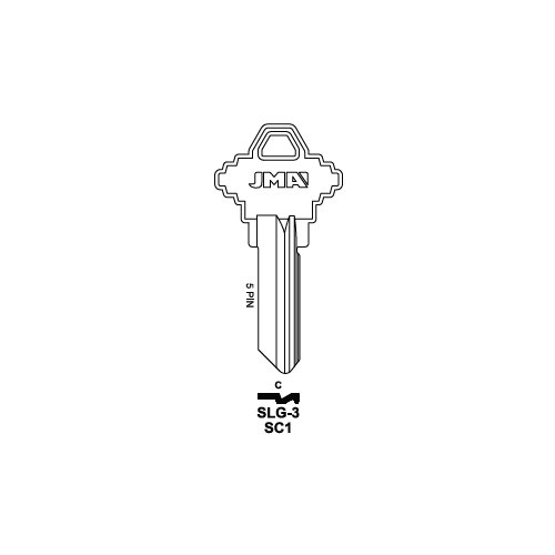 JMA 1145 uncut key blank for Schlage