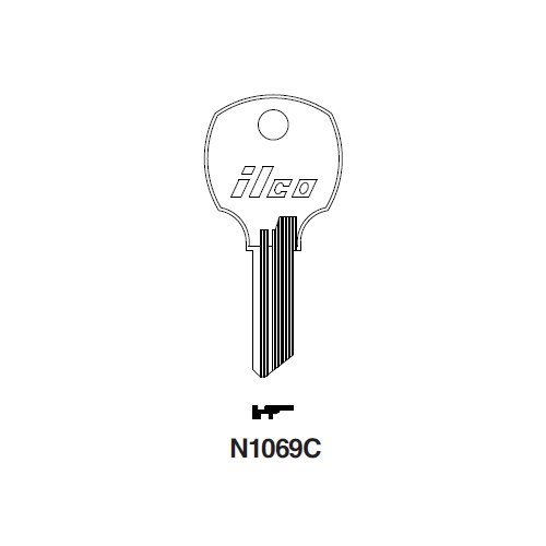 Ilco N1069C uncut key blank for National Cabinet