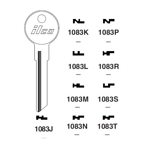 Ilco 1083R uncut key blank for National Cash Register
