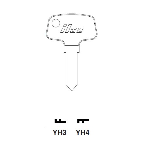 Ilco YH3 uncut key blank for Yamaha
