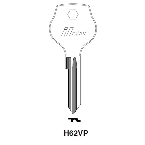 Ilco H62VP uncut key blank for Opel