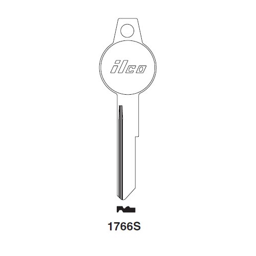 Ilco 1766S uncut key blank for Chrysler