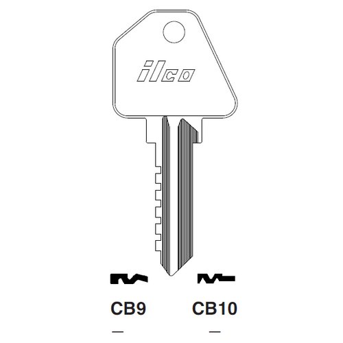 Ilco CB10 uncut key blank for Corbin, Russwin