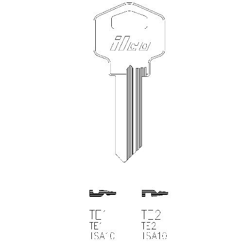 Ilco TE1 uncut key blank for Tesa