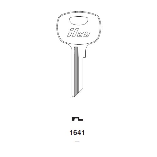 Ilco 1641 uncut key blank for Caterpillar