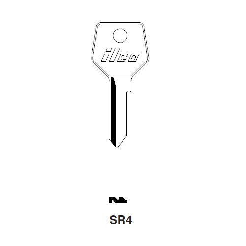 Ilco SR4 uncut key blank for Strebor