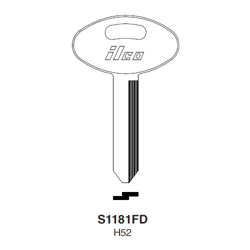 Ilco S1181FD uncut key blank for Ford