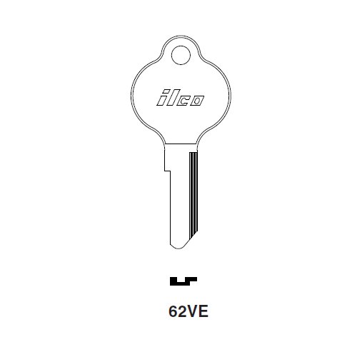 Ilco 62VE uncut key blank for VW