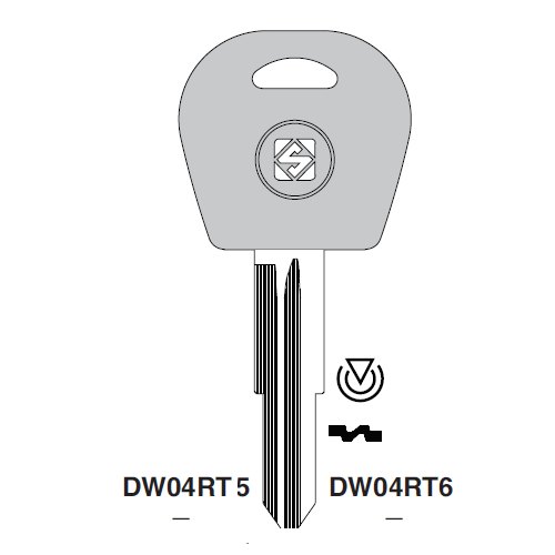 Ilco DW04RT6 uncut key blank