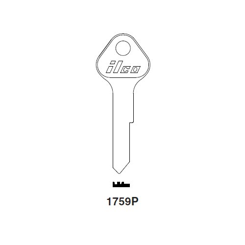 Ilco 1759P uncut key blank for Chrysler