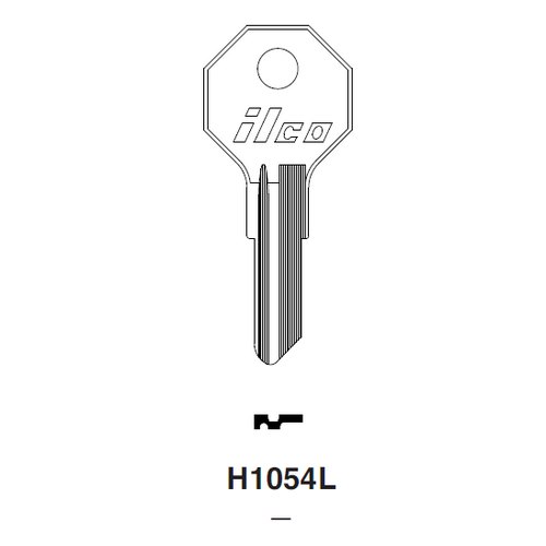 Ilco H1054L uncut key blank for Ilco