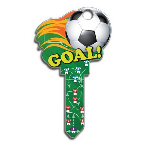 Kwikset KW1 Key Shapes - Shaped House Keys That Fit Your Life - Soccer