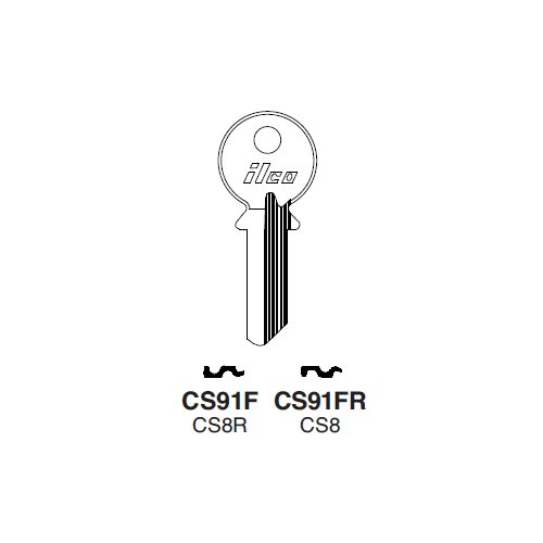 Ilco CS91FR uncut key blank for Cisa