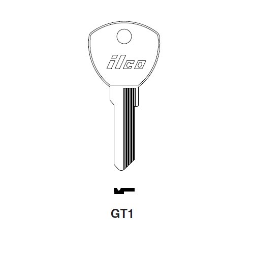 Ilco GT1 uncut key blank for Lancia