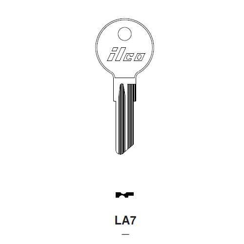 Ilco LA7 uncut key blank for Fiat, Lambretta
