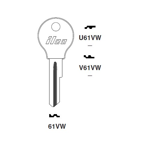 Ilco V61VW uncut key blank for VW