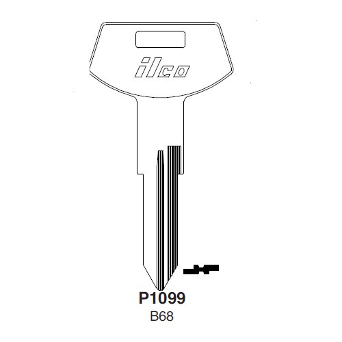 Ilco P1099 uncut key blank for General Motors