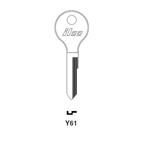 Ilco Y61 uncut key blank for Moped