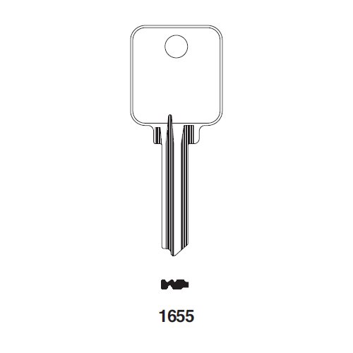 Ilco 1655 uncut key blank for Medeco