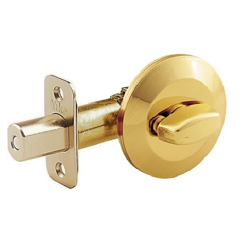 Yale 880-03 Exit Deadbolt Grade 3, NO Keyway, 6 Way Adjustable BS, Polished Brass Finish