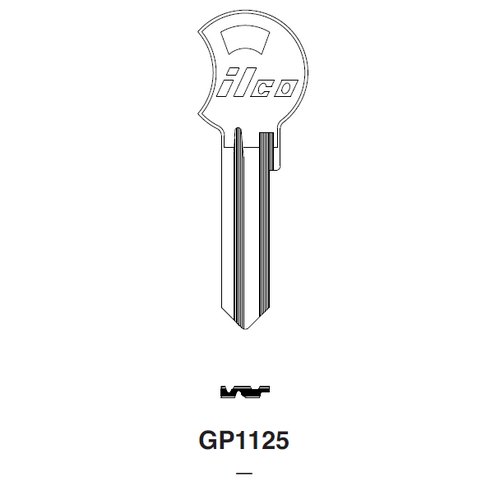 Ilco GP1125 uncut key blank for Hurd