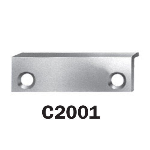 National Lock C2001-3 Formed strike - no bolt hole with Matching Mounting Screws - Bright Brass