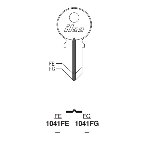 Ilco 1041FG uncut key blank for Chicago