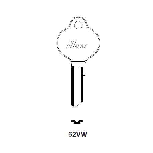 Ilco 62VW uncut key blank for VW
