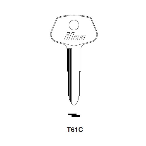Ilco T61C uncut key blank for Toyota