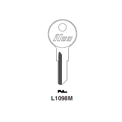Ilco L1098M uncut key blank for Bargman
