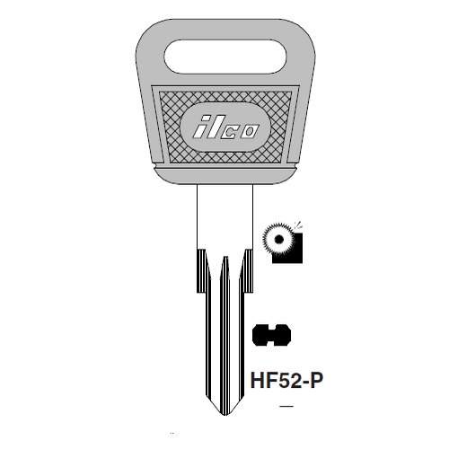 Ilco HF52-P uncut key blank