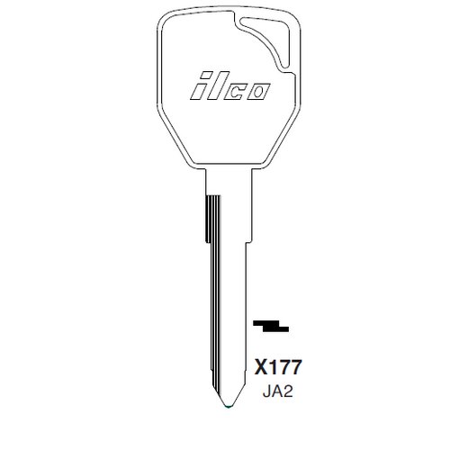 Ilco X177 uncut key blank for Jaguar