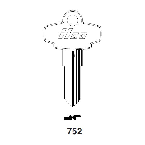 Ilco 752 uncut key blank for Polaris, Dominion Lock, Fort