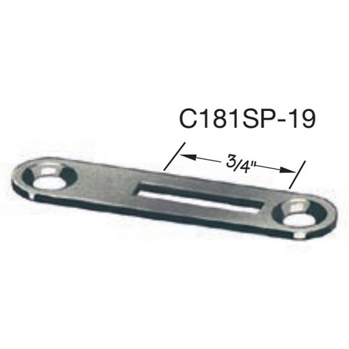 TimberLine C181SP-19 Flat strike with rounded ends - 3/4" x 7/32" bolt hole - Less Mounting Screws