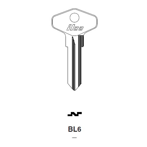 Ilco BL6 uncut key blank for Jaguar
