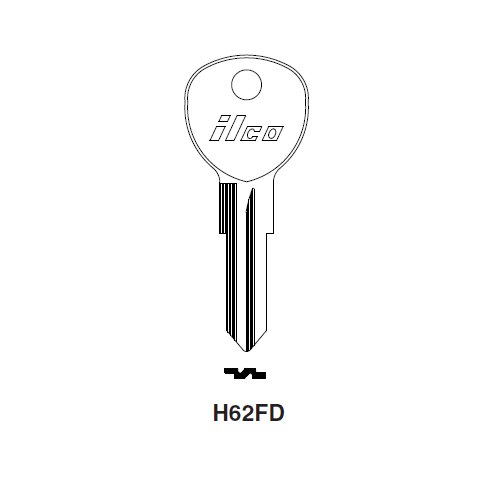 Ilco H62FD uncut key blank for Ford International, VW