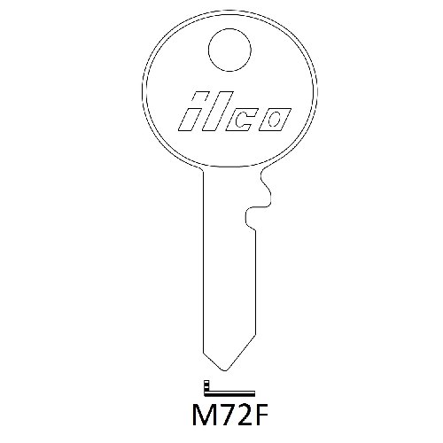 Ilco M72F uncut key blank for British Leyland