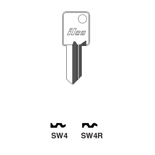 Ilco SW4 uncut key blank for Sweda